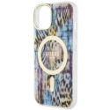 Kryt Guess Leopard MagSafe iPhone 14 - modrý