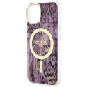 Kryt GUESS Leopard MagSafe pro iPhone 14 - růžový