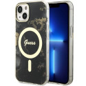 Kryt Guess GOLDEN MARBLE pro iPhone 14 - black