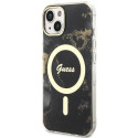 Kryt Guess GOLDEN MARBLE pro iPhone 14 - black