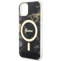 Kryt Guess GOLDEN MARBLE pro iPhone 14 - black