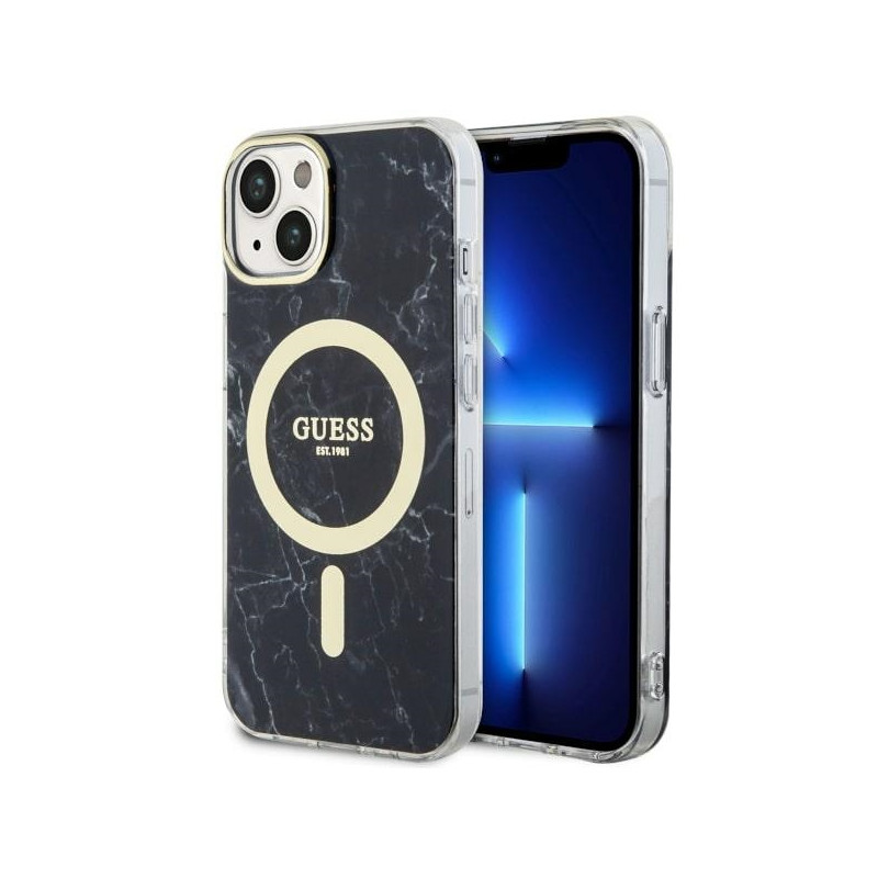 Kryt Guess GUHMP14SPCUMAK pro iPhone 14 - black/black hardcase Marble MagSafe