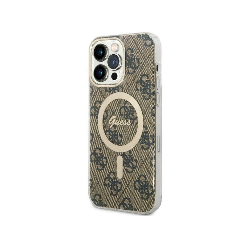 Kryt Guess GUHMP14XH4STW pro iPhone 14 Pro Max - hnědý/hnědý