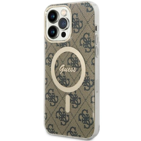Kryt Guess GUHMP14XH4STW pro iPhone 14 Pro Max hnědý
