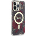 Kryt Guess Flower MagSafe iPhone 14 Pro Max - zelená/khaki