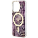 Kryt Guess Leopard MagSafe iPhone 14 Pro Max - růžová
