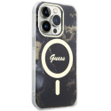 Kryt Guess GOLDEN MARBLE pro iPhone 14 Pro Max - black/black