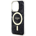 Kryt Guess Marble MagSafe iPhone 14 Pro Max black