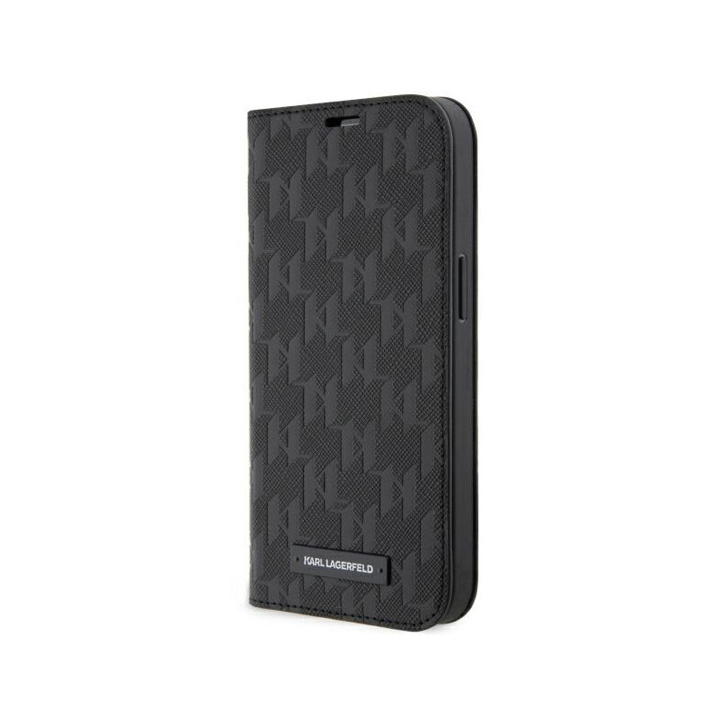 Kryt Karl Lagerfeld KLBKP14LSAKLHPK pro iPhone 14 Pro - black/black Saffiano Monogram