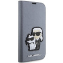 Kryt Karl Lagerfeld KLBKP14LSANKCPG iPhone 14 Pro stříbrná