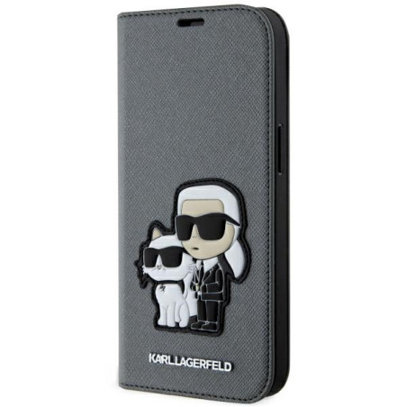 Kryt Karl Lagerfeld KLBKP14SSANKCPG pro iPhone 14 silver