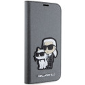 Kryt Karl Lagerfeld KLBKP14SSANKCPG pro iPhone 14 silver