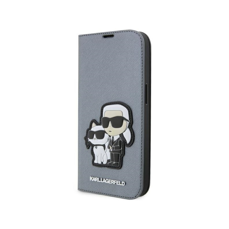 Kryt Karl Lagerfeld KLBKP14XSANKCPG pro iPhone 14 Pro Max - stříbrná/ stříbrná