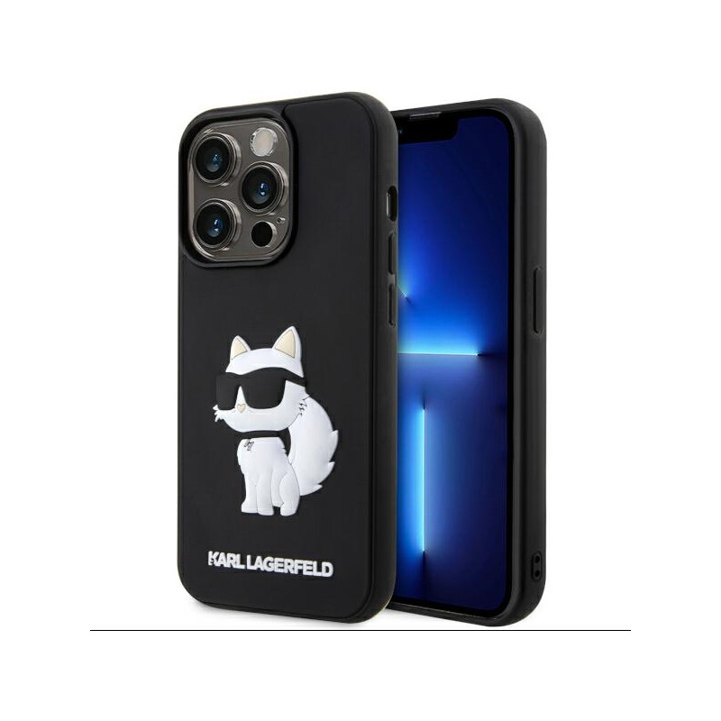 Kryt Karl Lagerfeld KLHCP14L3DRKHNK pro iPhone 14 Pro - černá/černá
