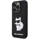 Kryt Karl Lagerfeld 3D Rubber Choupette pro iPhone 14 Pro - černá