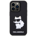 Kryt Karl Lagerfeld 3D Rubber Choupette pro iPhone 14 Pro - černá