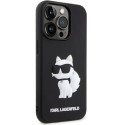 Kryt Karl Lagerfeld 3D Rubber Choupette pro iPhone 14 Pro - černá