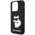 Kryt Karl Lagerfeld 3D Rubber Choupette pro iPhone 14 Pro - černá
