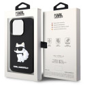Kryt Karl Lagerfeld 3D Rubber Choupette pro iPhone 14 Pro - černá