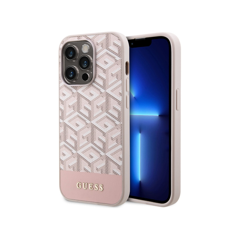 Kryt Guess GUHMP14LHGCFSEP pro iPhone 14 Pro - růžová/pink hard case