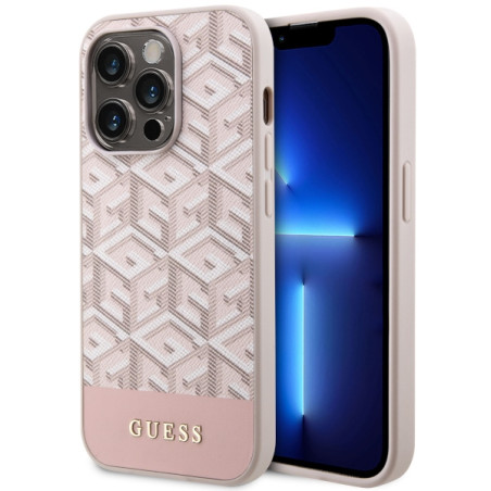 Kryt Guess GUHMP14LHGCFSEP pro iPhone 14 Pro růžová