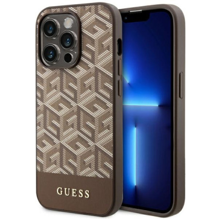 Kryt Guess GUHMP14LHGCFSEW pro iPhone 14 Pro - hnědá