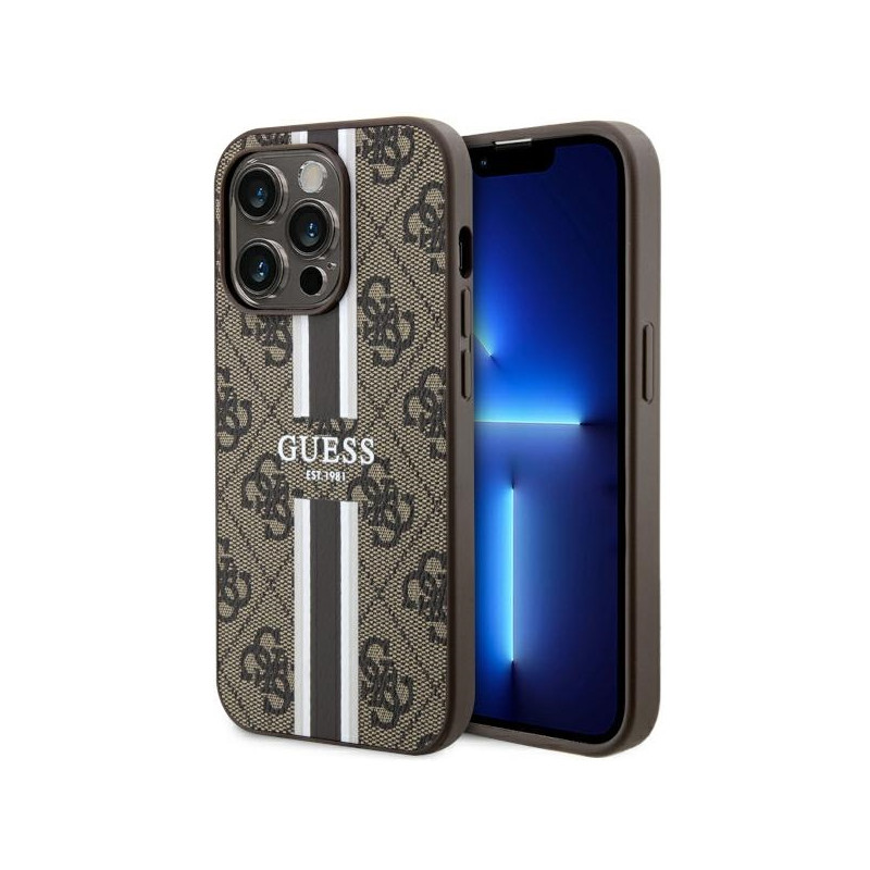 Kryt Guess GUHMP14LP4RPSW pro iPhone 14 Pro - hnědá