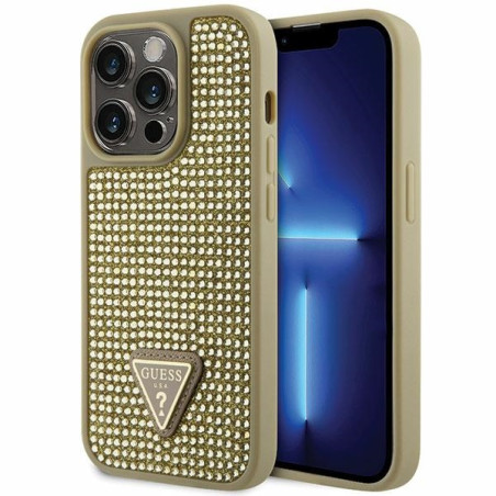 Kryt Guess GUHCP14LHDGTPD pro iPhone 14 Pro – Triangle zlatá