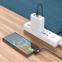 HOCO U100 Opletený datový a nabíjecí kabel USB-C/USB-C PD 100W s otočným konektorem, délka 1,5m, černý