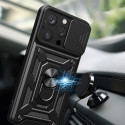 Kryt Hurtel Hybrid Armor Camshield iPhone 15 Pro růžová