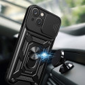 Kryt Hurtel Hybrid Armor Camshield iPhone 15 Plus černý