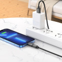 HOCO UA17 Kovová redukce z USB-C/Lightning s podporou datového přenosu, černá