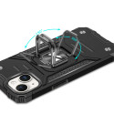 Kryt Wozinsky Ring Armor iPhone 15 Plus - stříbrná