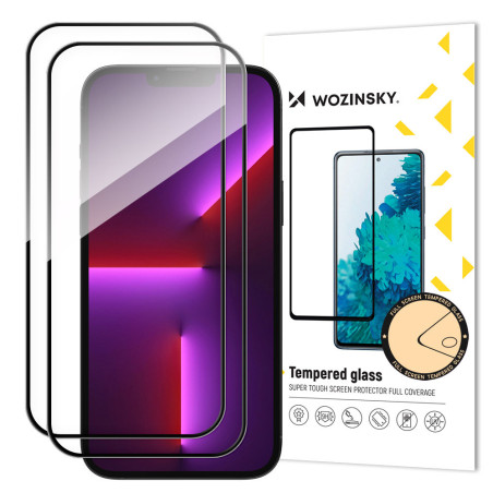 Ochranné sklo Wozinsky Full Glue iPhone 15 Pro Max 2 ks černé