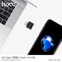 HOCO UA5 Redukce OTG USB-C na USB-A, hliníková, černá