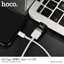 HOCO UA5 Redukce OTG USB-C na USB-A, hliníková, černá