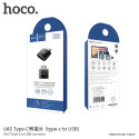 HOCO UA5 Redukce OTG USB-C na USB-A, hliníková, černá