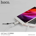 HOCO UA9 Redukce OTG USB-C na USB-A s nabíjením až 12W, béžová