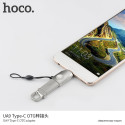 HOCO UA9 Redukce OTG USB-C na USB-A s nabíjením až 12W, béžová