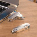 HOCO UD10 Wide flashdisk 2v1 USB + USB-C, oboustranný, kovový, 128GB