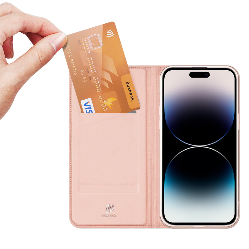 Pouzdro Dux Ducis SKIN PRO pro iPhone 15 Pro - růžové