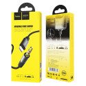 HOCO UPA13 Kabel audio Jack 3,5/Lightning s opleteným kabelem, černý
