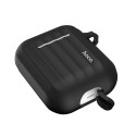 HOCO WB10 Odolný silikonový kryt s držákem sluchátek pro AirPods 1/2, černý