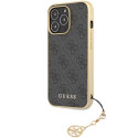 Kryt Guess 4G CHARMS COLLECTION pro iPhone 14 Pro - šedý