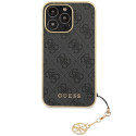 Kryt Guess 4G CHARMS COLLECTION pro iPhone 14 Pro - šedý