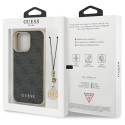 Kryt Guess 4G CHARMS COLLECTION pro iPhone 14 Pro - šedý