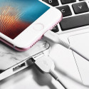 HOCO X20 Zesílený datový a nabíjecí kabel USB/Lightning, délka 2m, bílý