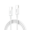 HOCO X23 Datový a nabíjecí kabel USB-C/USB-C a podporou PD, 1.0m, 3A, bílá