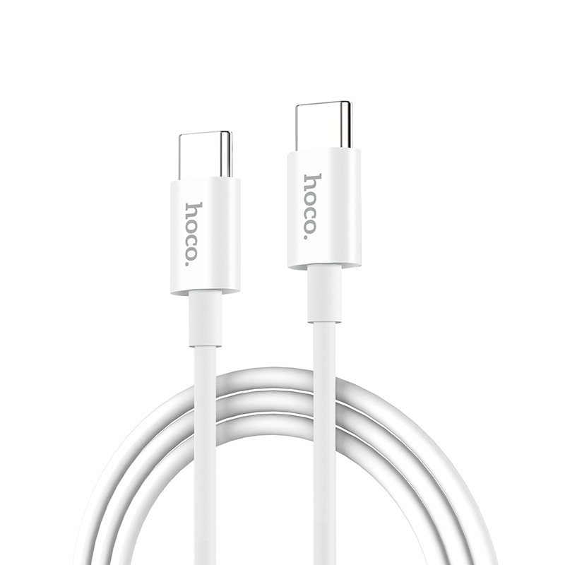 HOCO X23 Datový a nabíjecí kabel USB-C/USB-C a podporou PD, 1.0m, 3A, bílá