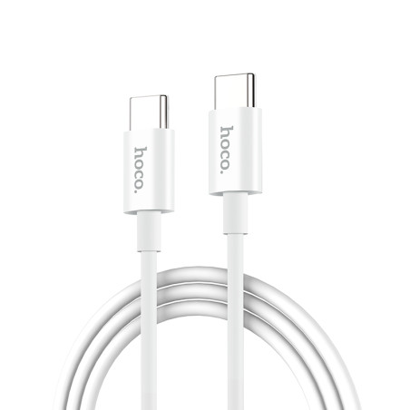 HOCO X23 Datový a nabíjecí kabel USB-C/USB-C a podporou PD, 1.0m, 3A, bílá